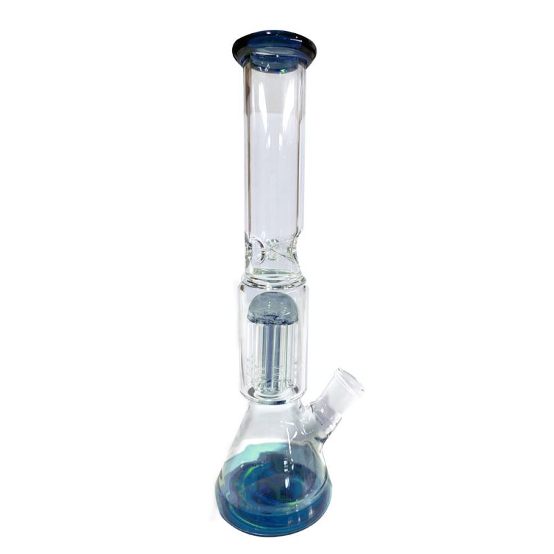 BONG INVERTED BLUE GLASS