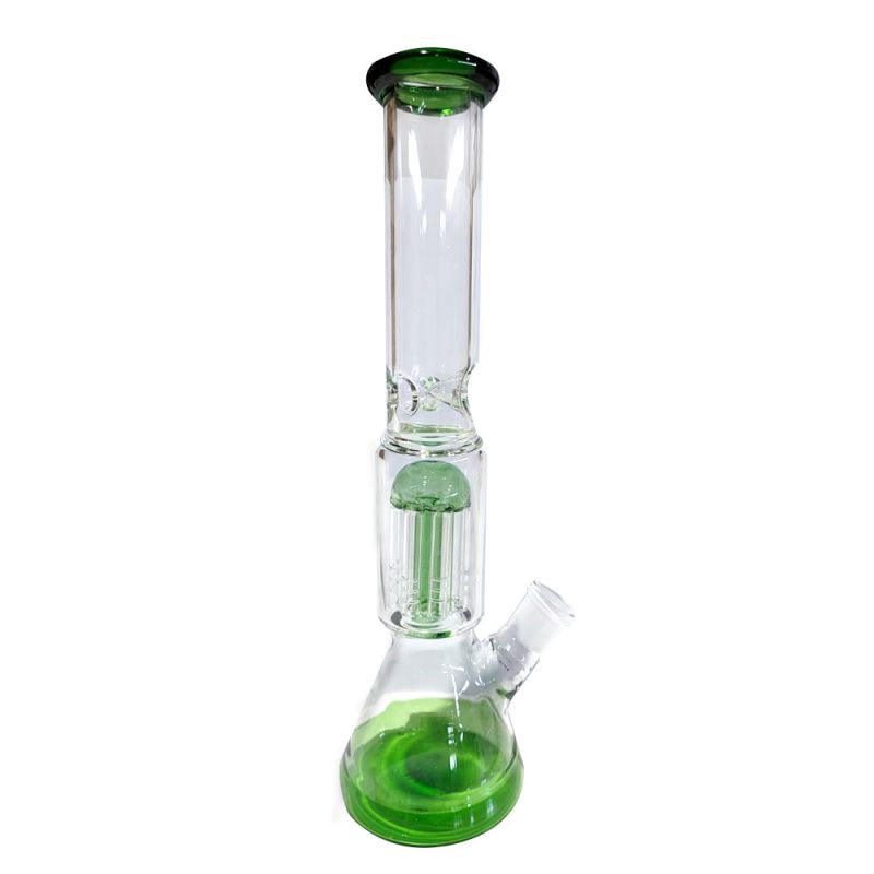 BONG INVERTED GREEN GLASS